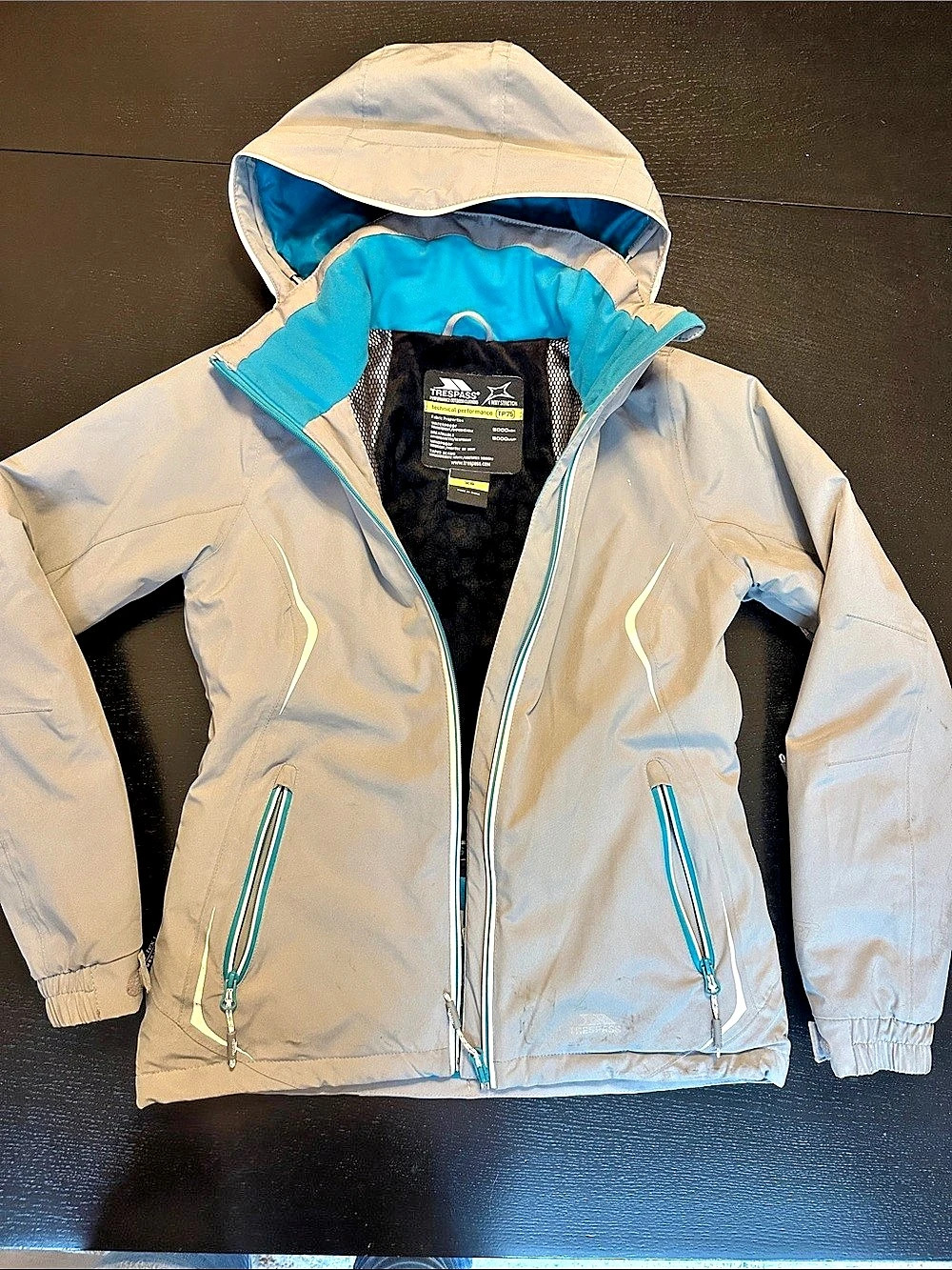 Trespass Women's Ski Jacket Gray & Blue Size XS
